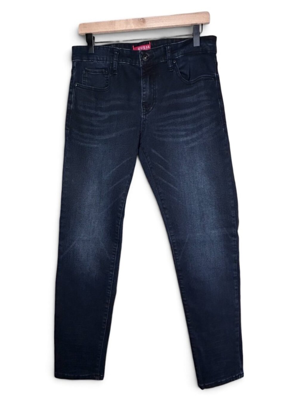 GUESS Avalon Fit Modern Skinny Jeans Mens Sz 32x30 Dark Wash Denim Cotton Blend